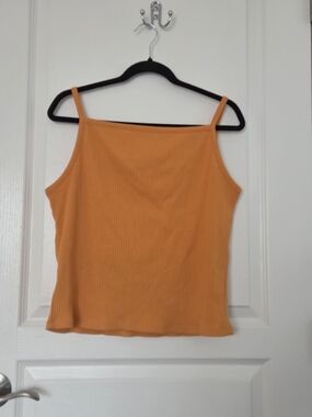 Old Navy Ribbed High Neck Tank Top Orange Spice Size Extra Large